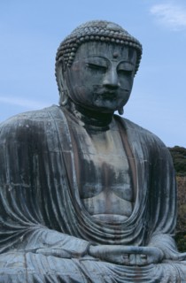 JAPAN, Honshu, Kamakura, Daibutsu aka Great Buddha statue dating from 1252
