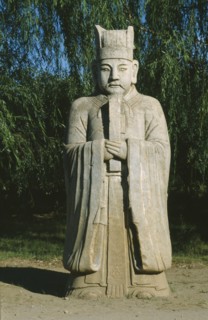 CHINA, Beijing Division, Ming Tombs, Statue on the Spirit Way leading to the Ming Tombs