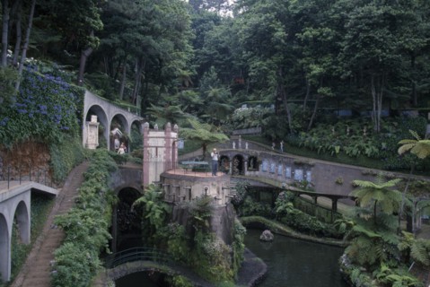 PORTUGAL, Madiera, Monte Palace Tropical Gardens central lake
