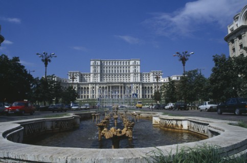 ROMANIA, Bucharest, House of the Republic.  Palace of former Communist president Nicholae Ceausescu