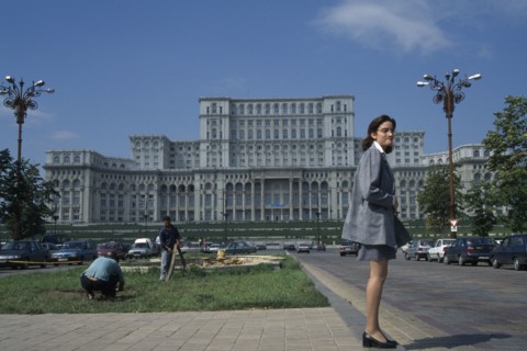 ROMANIA, Bucharest, House of the Republic.  Palace of former Communist president Nicholae Ceausescu