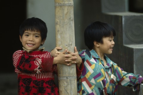 VIETNAM, North, Children, Two young boys near Hanoi.