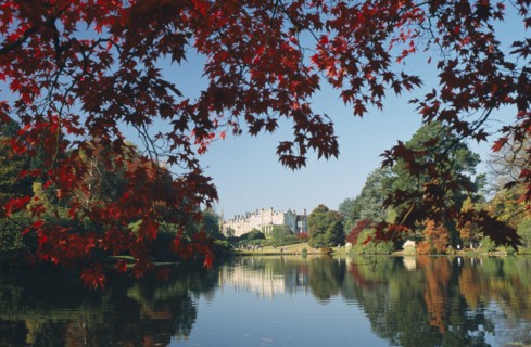 ENGLAND, East Sussex, Sheffield Park, Informal landscape garden initially laid out by Capability