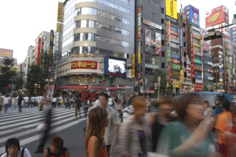 JAPAN, Honshu, Tokyo, Shinjuku. Entertainment district Kabukicho on Saturday evening with