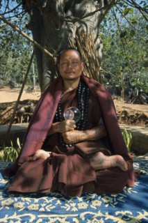 THAILAND, Wat Phra Acha Tong, Portrait of Buddhist monk from The Golden Horse Forest Monastery