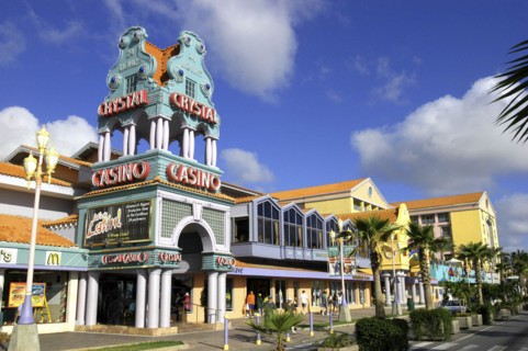 WEST INDIES, Dutch Antilles, Aruba, Oranjestad. Crystal Casino on L G Smith Boulevard