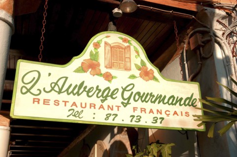 WEST INDIES, St Martin, French restaurant sign