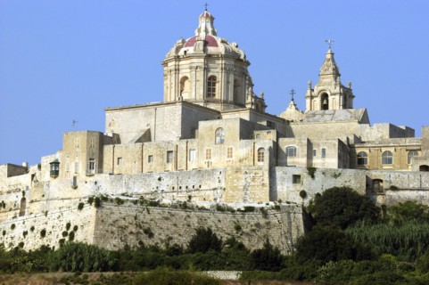 MALTA, Mdina, View of hilltop city