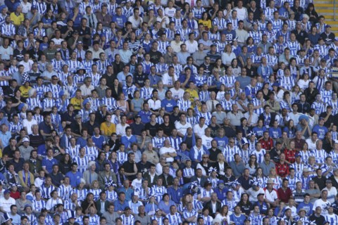SPORT, Crowds, Brighton and Hove Albion fans at the Millennium stadium Cardiff.