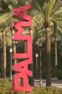 SPAIN, Balearic Islands, Majorca , The sculpture 'Palma' by Josep Llambias 1999 on Passeig de