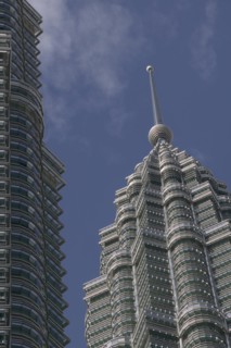 MALAYSIA, Kuala Lumpur, Section of the Petronas Towers.