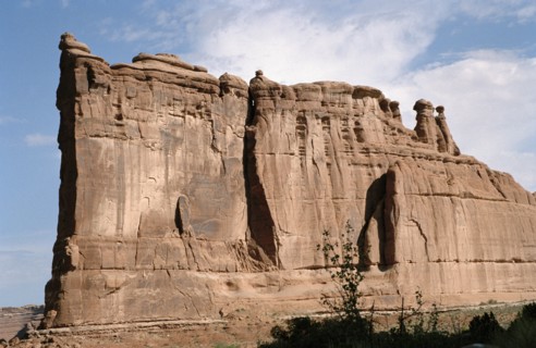 USA, Utah, Arches National Park, The Tower of Babel rock formation