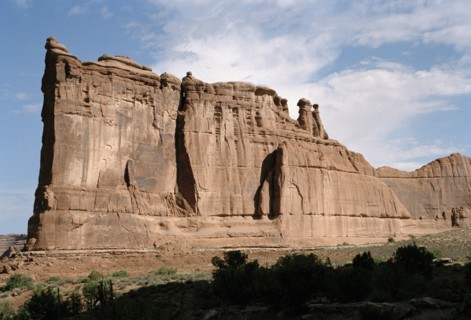 USA, Utah, Arches National Park, The Tower of Babel rock formation