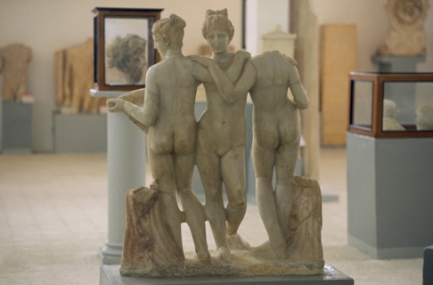 LIBYA, Cyrene, Statue of the Three Graces exhibited in the Museum.