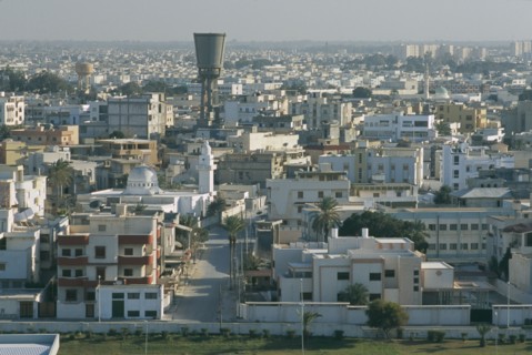 LIBYA, Tripoli, View over city centre housing