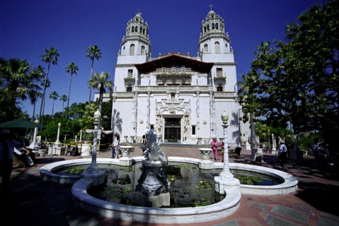 USA, California, Hearst Castle, Exterior view of the castle built and Owned by William Randolph