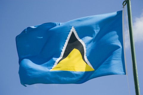 WEST INDIES, St Vincent & The Grenadines, Union Island, The national flag of St Vincent And The