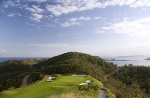 WEST INDIES, St Vincent & The Grenadines, Canouan, Raffles Resort showing the 12th green on the