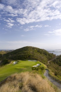 WEST INDIES, St Vincent & The Grenadines, Canouan, Raffles Resort showing the 12th green on the