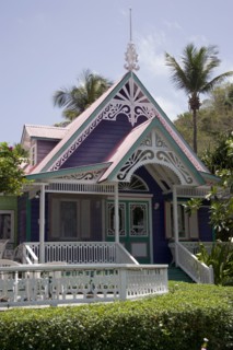 WEST INDIES, St Vincent & The Grenadines, Mustique, Chattel house shop in Britannia Bay