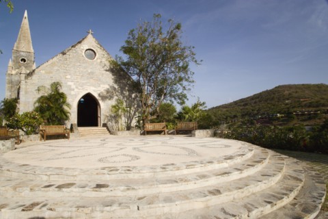 WEST INDIES, St Vincent & The Grenadines, Canouan, 19th Century Anglican church in the grounds of