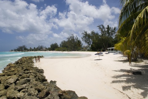 WEST INDIES, Barbados, Christ Church, Sea defences at Rockley Beach also known as Accra Beach after