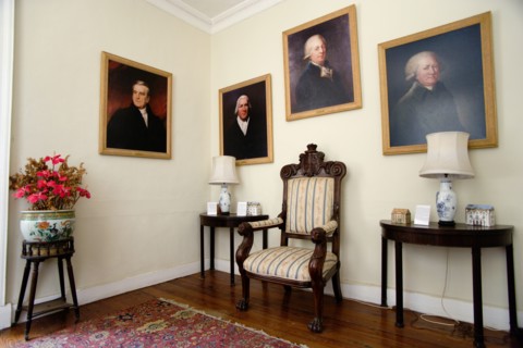 WEST INDIES, Barbados, St Peter, Interior of the Jacobean plantation house of St Nicholas Abbey