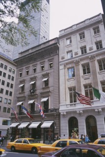 USA, New York, Manhattan, Cartier shop exterior on 5th Avenue.