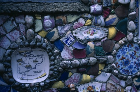 UNITED KINGDOM, Channel Islands, Guernsey, St Andrews. Les Vauxbelets. The Little Chapel. Detail of