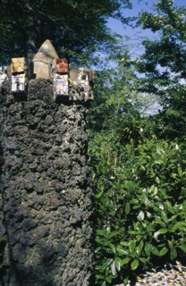 UNITED KINGDOM, Channel Islands, Guernsey, St Andrews. Les Vauxbelets. The Little Chapel. Detail of