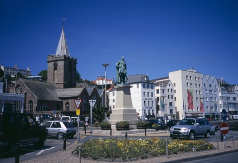 UNITED KINGDOM, Channel Islands, Guernsey, "St Peter Port. Albert Prince Consort statue on