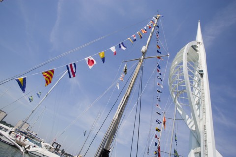 ENGLAND, Hampshire, Portsmouth, The Spinnaker Tower the tallest public viewing platforn in the UK