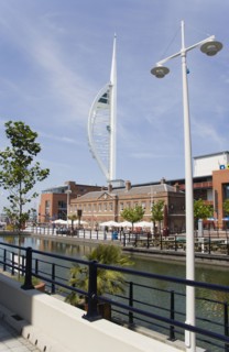 ENGLAND, Hampshire, Portsmouth, The Spinnaker Tower the tallest public viewing platforn in the UK