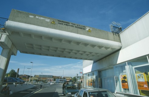 ENGLAND, Hampshire, Portsmouth, Tricorn Centre. Post demolition remaining section of the 1960s