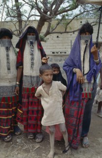 ERITREA, Massawa, Rashaida nomad women and children.
