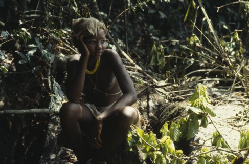 SIERRA LEONE, People, Mende, Young Mende tribeswoman dressed for Sande society initiation into