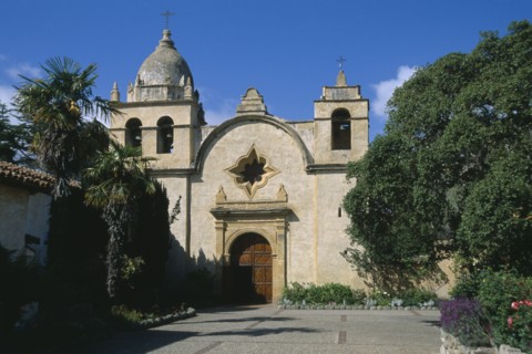 USA, California, Carmel by Sea, Exterior of Mission San Carlos de Borromeo De Carmelo