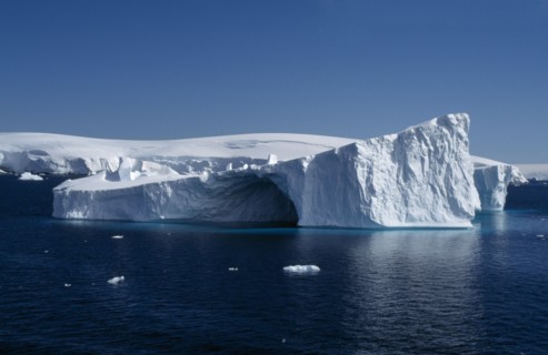 ANTARCTICA, Peninsula Region, Icebergs and deep blue water