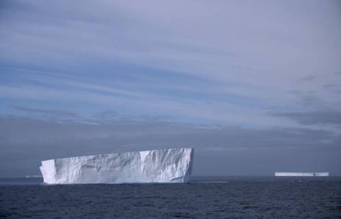 ANTARCTICA, Amundsen Sea, Icebergs on open water