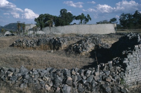 ZIMBABWE, Great Zimbabwe Ruins, "Ruins of ancient stone city, thought to be 12th Century AD."