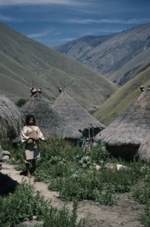 COLOMBIA, Sierra Nevada de Santa Marta, Kogi Tribe, "San Miguel village. A young “mama” / priest