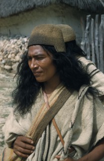 COLOMBIA, Sierra Nevada de Santa Marta, Ika Tribe, "Nabusimaque village administrative centre.  Two