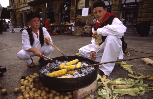 CROATIA, Kvarner, Rijeka, "Habsburg jubilee, cooking tradtional cuisine just one of many displays