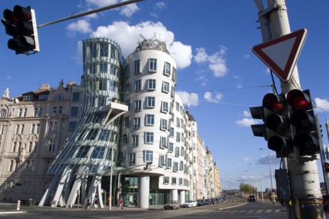 CZECH REPUBLIC, Bohemia, Prague, "The Rasin Building in the New Town locally known as ""Ginger and