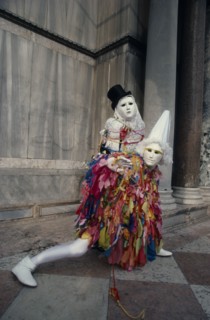 ITALY, Veneto, Venice, Carnival masqueraders.