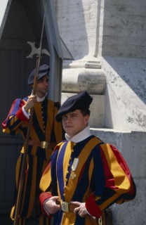 ITALY, Lazio, Rome, Vatican City Swiss guards.