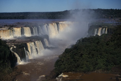 BRAZIL, Foz do Iguacu, Aerial view of the Iguacu Falls