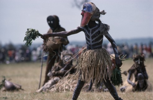 CONGO, Gungu, Bapende tribe masked dancers at Gungu festival.