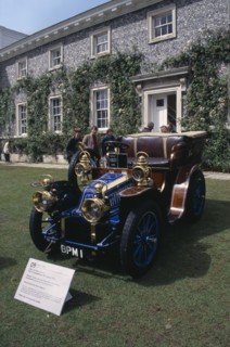 ENGLAND, West Sussex, Goodwood, Festival of Speed. Style et Luxe display  with French car on
