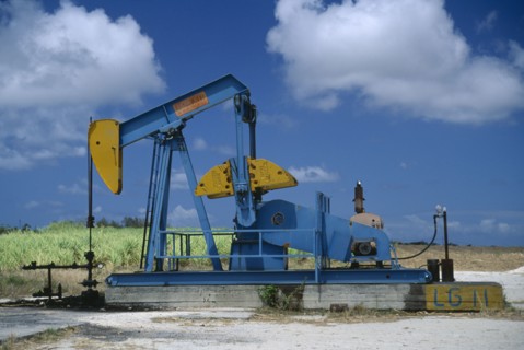 BARBADOS, Christ Church, Oil well near Lower Greys in St Georges Valley in the north of this